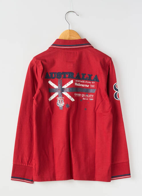 Polo rouge P'TITES CANAILLES pour garçon