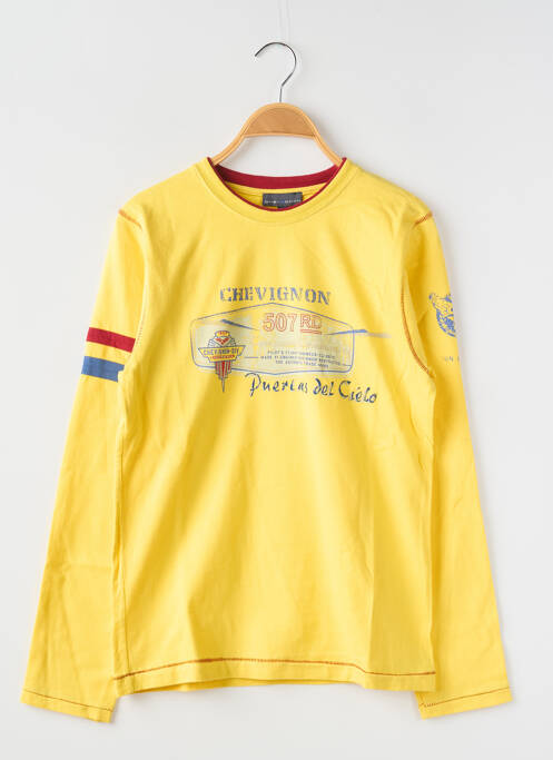 Sweat-shirt jaune CHEVIGNON pour garçon
