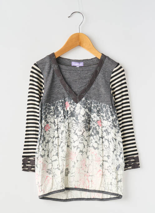Tunique manches longues gris COUDEMAIL pour fille