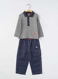 Ensemble pantalon taille élastique gris ELLE EST OU LA MER garcon