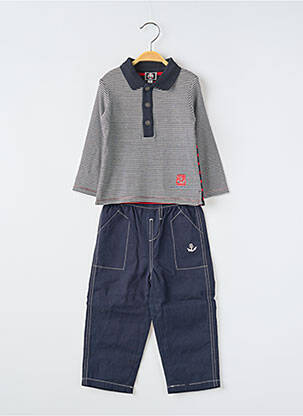 Ensemble pantalon maille fine gris ELLE EST OU LA MER garcon