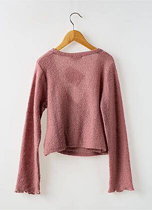 Gilet cache-cœur coupe cintrée rose KDM fille