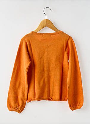 Gilet manches longues coupe droite orange CKS fille
