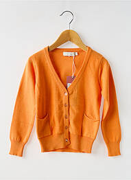 Gilet manches longues resserrée sur le bas orange CKS fille