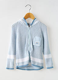 Gilet manches longues fermeture zippée sur le devant bleu BERLINGOT garcon