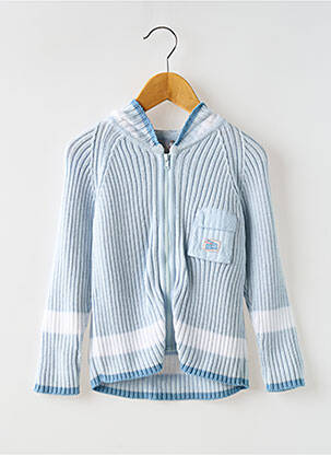 Gilet manches longues fermeture zippée sur le devant bleu BERLINGOT garcon