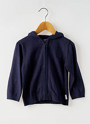 Gilet manches longues fermeture boutonnée sur le devant bleu COUDEMAIL garcon