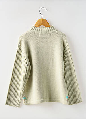 Gilet manches longues col rond gris P'TITES CANAILLES garçon
