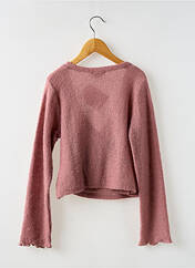 Gilet cache-cœur rose KDM pour fille seconde vue