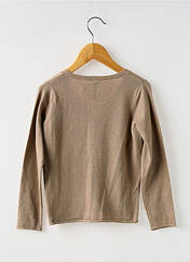 Gilet manches longues beige OCEAN SPIRIT pour fille seconde vue