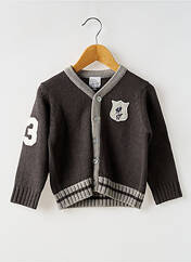 Gilet manches longues gris P'TITES CANAILLES pour fille seconde vue