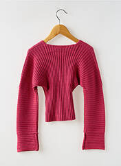 Gilet manches longues rose POMME FRAMBOISE pour fille seconde vue