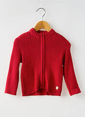 Gilet manches longues rouge COUDEMAIL pour fille seconde vue