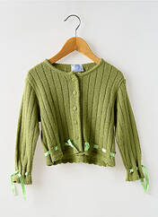 Gilet manches longues vert LAPIN BLEU pour fille seconde vue