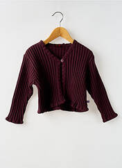 Gilet manches longues violet COUDEMAIL pour fille seconde vue