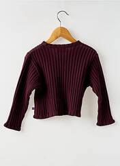 Gilet manches longues violet COUDEMAIL pour fille seconde vue