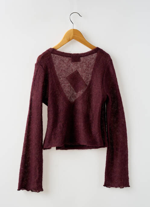 Gilet cache-cœur violet KDM pour fille