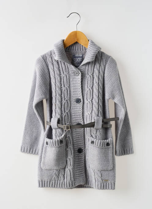 Gilet manches longues gris MAYORAL pour fille