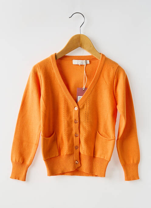 Gilet manches longues orange CKS pour fille