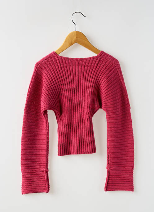 Gilet manches longues rose POMME FRAMBOISE pour fille