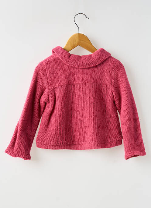 Gilet manches longues rose TAPIOCA pour fille