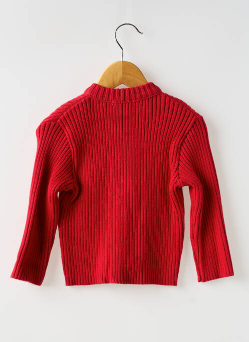 Gilet manches longues rouge COUDEMAIL pour fille