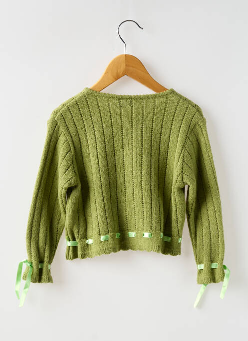 Gilet manches longues vert LAPIN BLEU pour fille