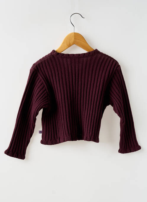 Gilet manches longues violet COUDEMAIL pour fille