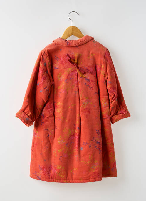 Manteau long orange COUDEMAIL pour fille