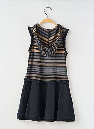 Robe mi-longue sans manche sans manche noir POMME FRAMBOISE fille