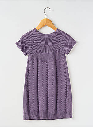 Robe mi-longue manches courtes manches courtes violet MAYORAL fille