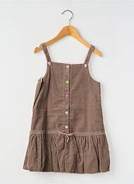 Robe mi-longue fines bretelles fines bretelles marron LAPIN BLEU fille