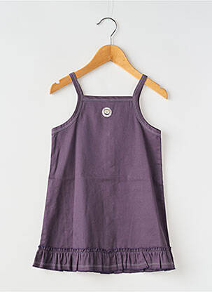 Robe mi-longue fines bretelles fines bretelles violet ELLE EST OU LA MER fille