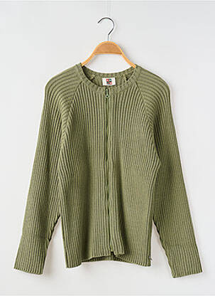 Gilet manches longues coupe cintrée vert KDM enfant
