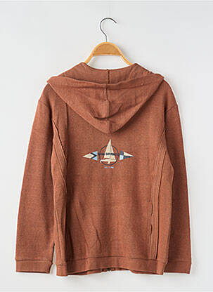Gilet manches longues fermeture zippée sur le devant marron COUDEMAIL garçon