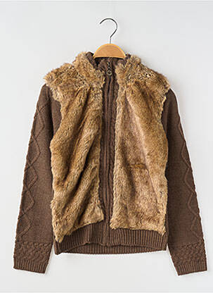 Gilet manches longues fermeture boutonnée sur le devant marron MAYORAL garçon