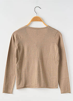 Gilet manches longues col v beige CLUB enfant