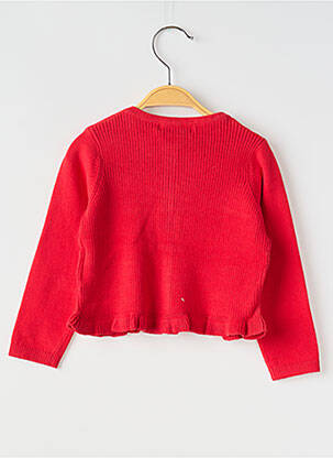 Gilet manches longues coupe droite rouge MAYORAL fille