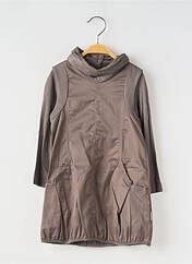 Robe mi-longue marron COUDEMAIL pour fille seconde vue