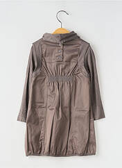 Robe mi-longue marron COUDEMAIL pour fille seconde vue
