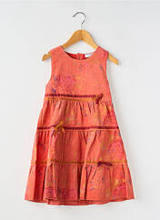 Robe mi-longue orange LAPIN BLEU pour fille seconde vue