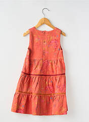 Robe mi-longue orange LAPIN BLEU pour fille seconde vue