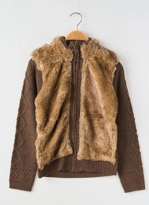 Gilet manches longues fermeture boutonnée sur le devant marron MAYORAL garcon