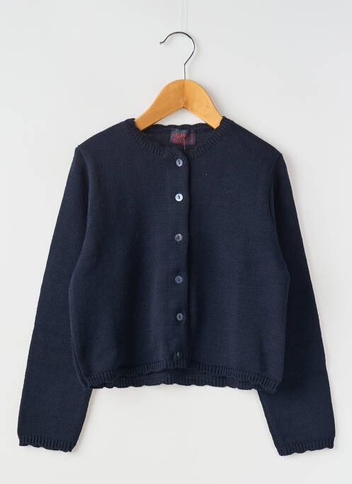 Gilet manches longues bleu COUDEMAIL pour fille