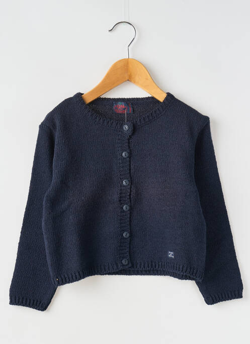 Gilet manches longues bleu COUDEMAIL pour fille