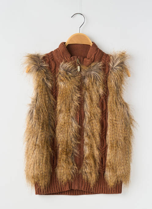 Gilet sans manche marron MAYORAL pour fille