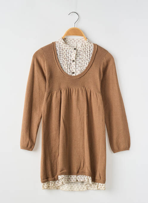 Robe mi-longue marron MAYORAL pour fille