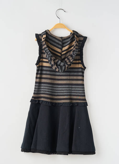 Robe mi-longue noir POMME FRAMBOISE pour fille