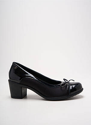 Escarpins matière lisse talon de 4 à 6cm noir ENVAL SOFT femme