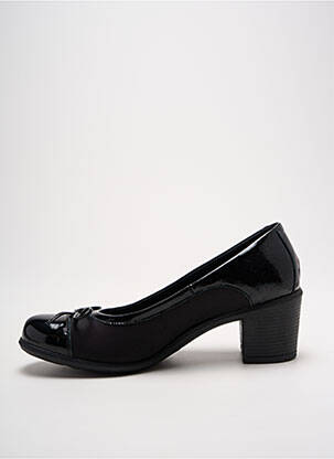 Escarpins matière lisse talon de 4 à 6cm noir ENVAL SOFT femme